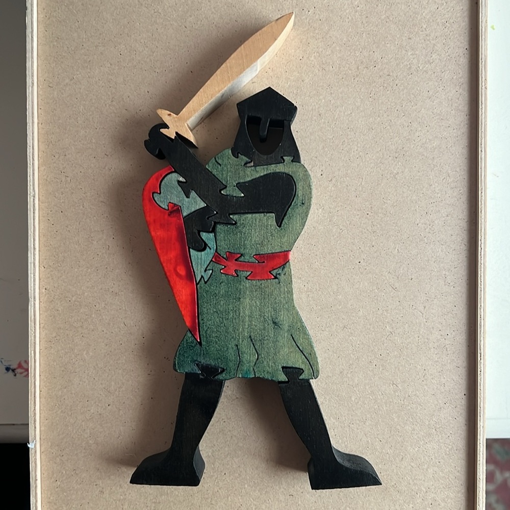 Vintage Knight Wooden Puzzle